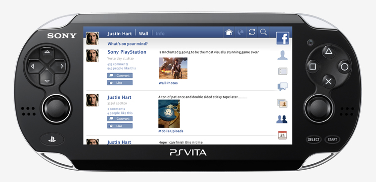 Facebook en PS Vita